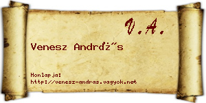 Venesz András névjegykártya