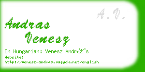 andras venesz business card